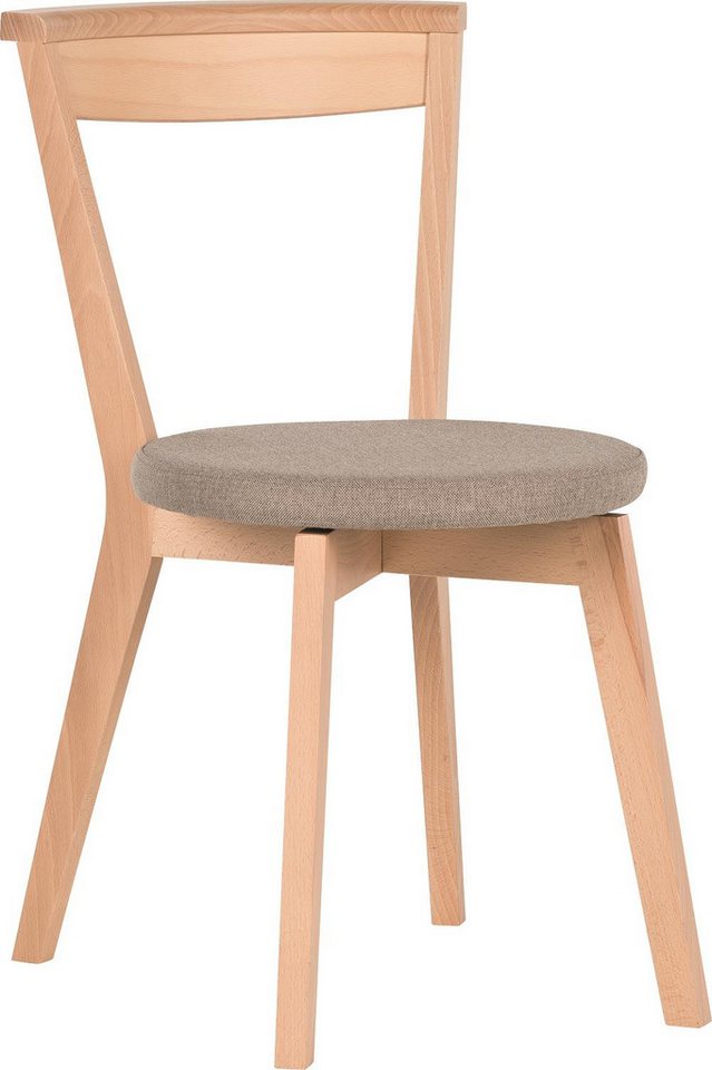99rooms Polsterstuhl Dakkara II Beige Eiche (Esszimmerstuhl, Küchenstuhl), Massivholz, Skandinavisch Design, gepolstert, made in Europa von 99rooms