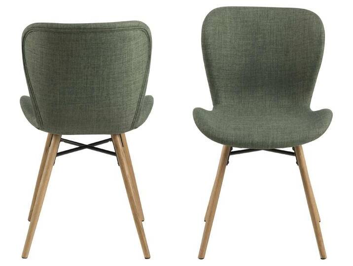 99rooms Polsterstuhl Embet I (Esszimmerstuhl, Küchenstuhl (2-St), Modern Design, Rio Stoff, Gestell Ölbehandelt Eiche, grün von 99rooms