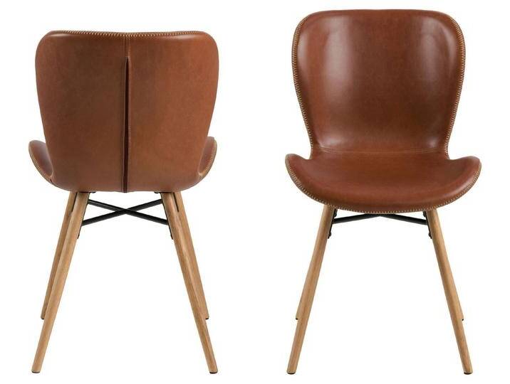 99rooms Polsterstuhl Embet V (Esszimmerstuhl, Küchenstuhl (2-St), Modern Design, PU retro Leder look, Gestell Ölbehandelt Eiche von 99rooms