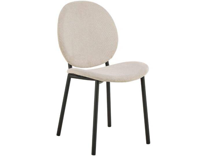 99rooms Polsterstuhl Fliss (Esszimmerstuhl, Küchenstuhl (2-St), Funktionales Designkonzept in origineller Formgebung, beige schwarz, Beige - Schwarz von 99rooms