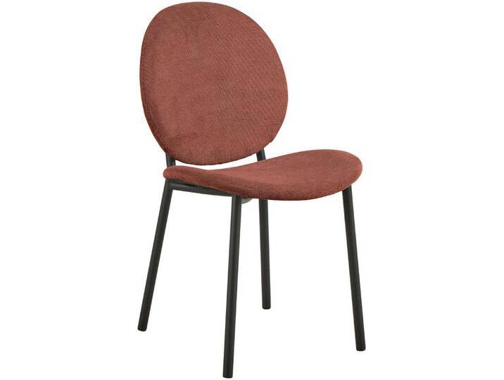99rooms Polsterstuhl Fliss (Esszimmerstuhl, Küchenstuhl (2-St), Funktionales Designkonzept in origineller Formgebung, schwarz, Terracotta - Schwarz von 99rooms