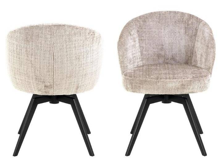 99rooms Polsterstuhl Lena (Esszimmerstuhl, Küchenstuhl (1-St), Funktionales Designkonzept in origineller Formgebung, beige schwarz, Beige - Schwarz von 99rooms