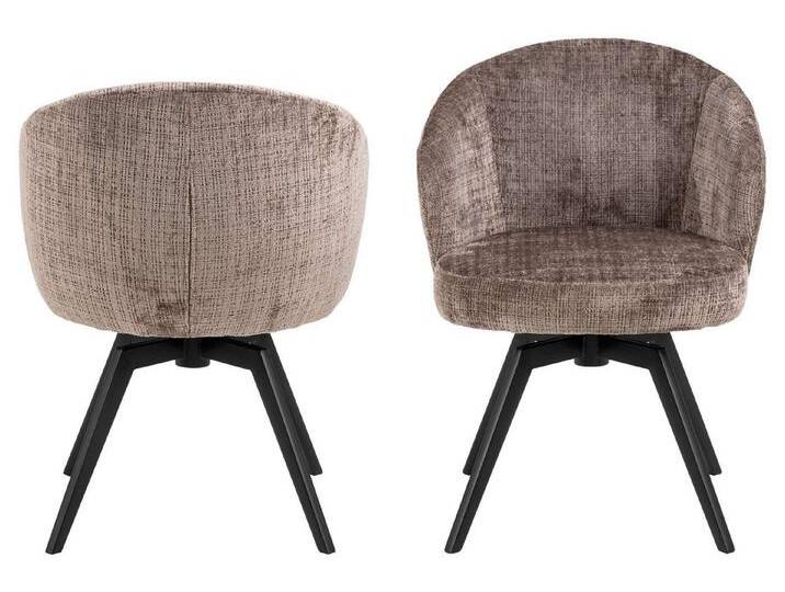 99rooms Polsterstuhl Lena (Esszimmerstuhl, Küchenstuhl (1-St), Funktionales Designkonzept in origineller Formgebung, braun schwarz, Braun - Schwarz von 99rooms