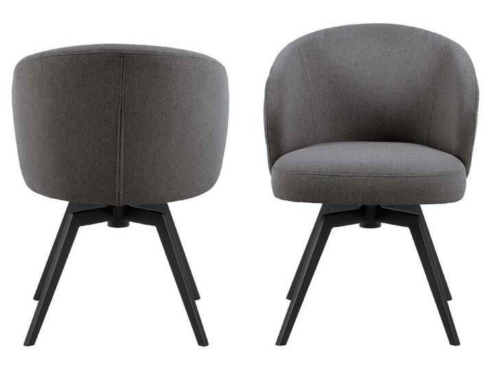 99rooms Polsterstuhl Lena (Esszimmerstuhl, Küchenstuhl (1-St), Funktionales Designkonzept in origineller Formgebung, grau schwarz, Grau - Schwarz von 99rooms