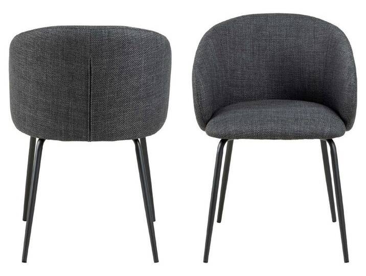99rooms Polsterstuhl Leonor (Esszimmerstuhl, Küchenstuhl (2-St), Funktionales Designkonzept in origineller Formgebung, grau schwarz von 99rooms