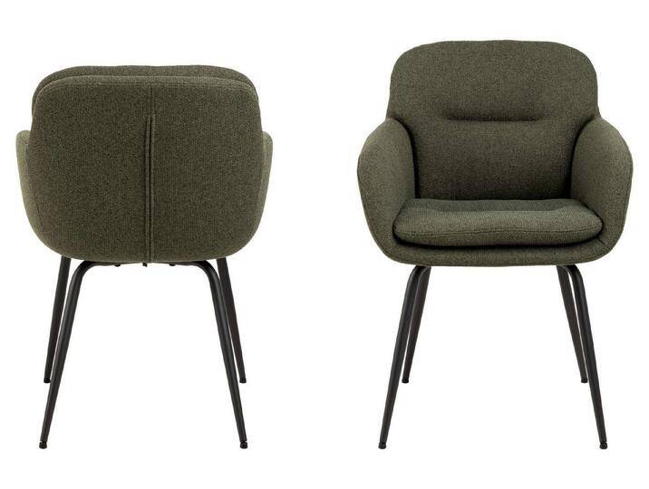 99rooms Polsterstuhl Lora (Esszimmerstuhl, Küchenstuhl (1-St), Funktionales Designkonzept in origineller Formgebung, grün schwarz, Grün - Schwarz von 99rooms