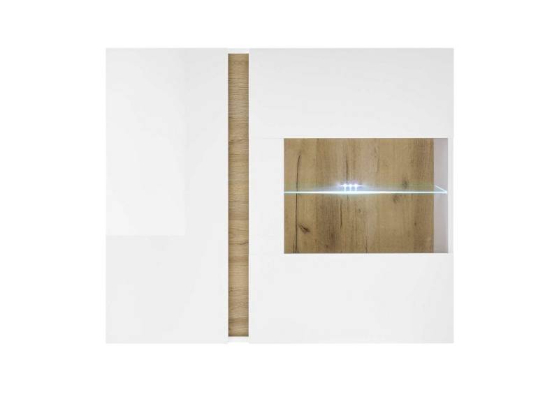 99rooms Vitrine Clarissa (Glasvitrine, Hängevitrine) mit Einlegeböden, Push-to-Open, Glaselemente, Soft-Close von 99rooms