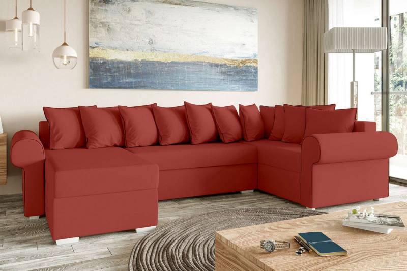 99rooms Wohnlandschaft Pedro, U-Form, Couch, Ottomane links oder rechts bestellbar, mit Bettfunktion, Modern von 99rooms