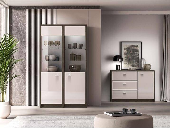 Andriana Wohnzimmerset Dunkle Eiche Kaschmir ohne LED-Beleuchtung Andriana Wohnzimmerset Dunkle Eiche Kaschmir ohne LED-Beleuchtung von 99rooms