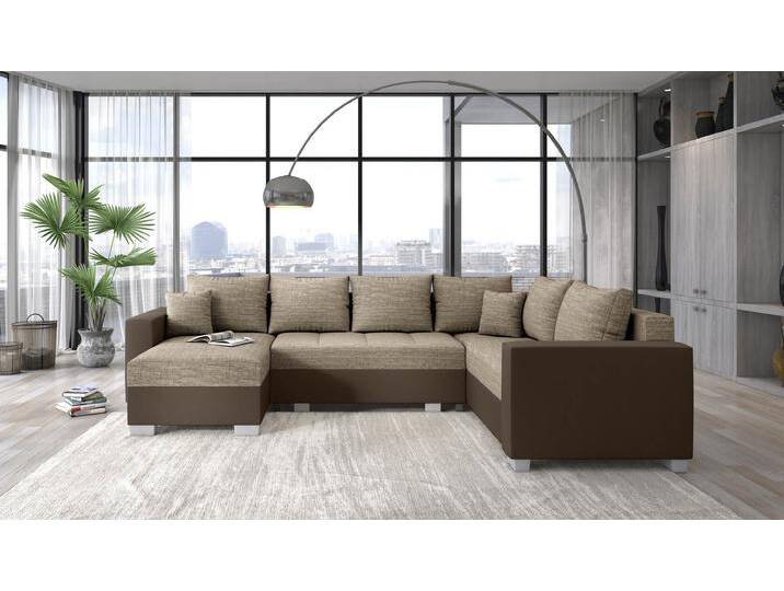 Arno Wohnlandschaft Dunkelbraun Braun Links Kunstleder MADRYT Strukturstoff BERLIN Arno Wohnlandschaft Dunkelbraun Braun Links Kunstleder MADRYT Strukturstoff BERLIN von 99rooms