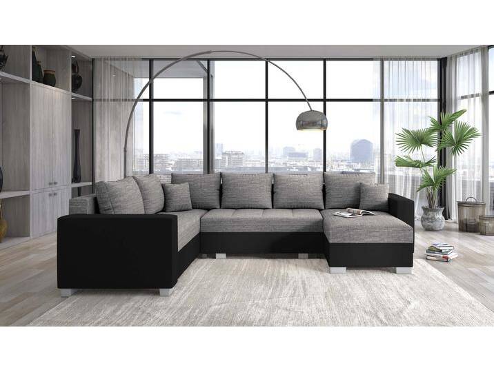 Arno Wohnlandschaft Schwarz Hellgrau Rechts Kunstleder MADRYT Strukturstoff BERLIN Arno Wohnlandschaft Schwarz Hellgrau Rechts Kunstleder MADRYT Strukturstoff BERLIN von 99rooms