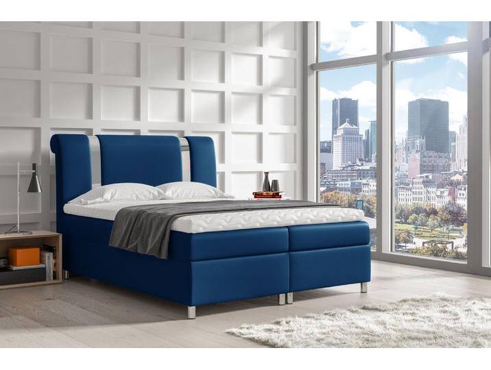 Asuncion Boxspringbett Velours MONOLITH Blau 120x200 cm von 99rooms