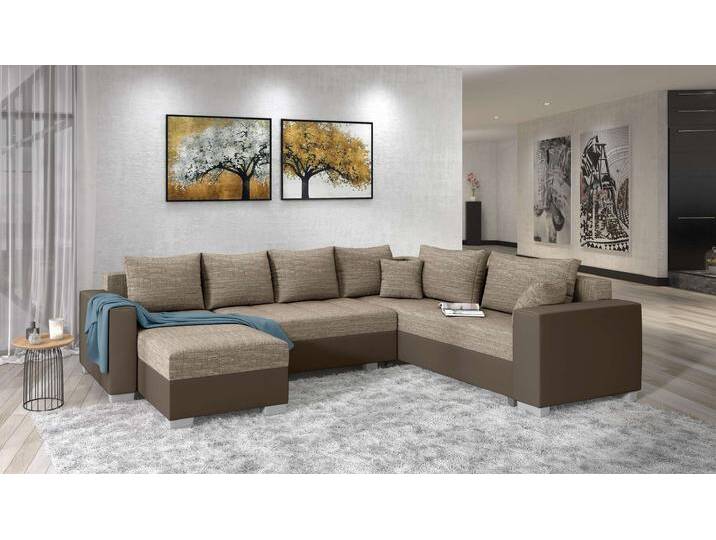 Aterno Wohnlandschaft Dunkelbraun Braun Links Kunstleder MADRYT Strukturstoff BERLIN Aterno Wohnlandschaft Dunkelbraun Braun Links Kunstleder MADRYT Strukturstoff BERLIN von 99rooms
