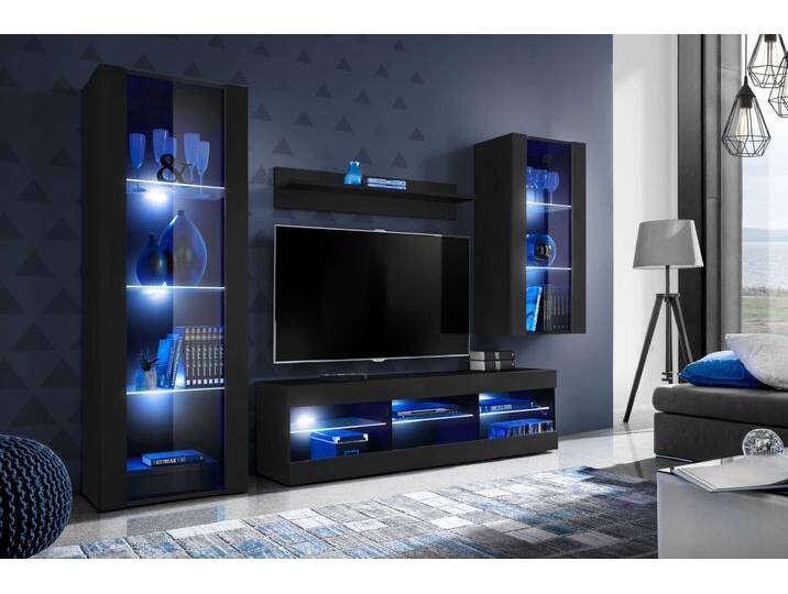 Azara Wohnzimmerset II Schwarz Schwarz ohne LED-Beleuchtung Azara Wohnzimmerset II Schwarz Schwarz ohne LED-Beleuchtung von 99rooms