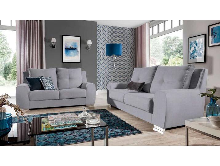 Bastia Polstergarnitur Velours ORINOCO Hellgrau Bastia Polstergarnitur Velours ORINOCO Hellgrau von 99rooms