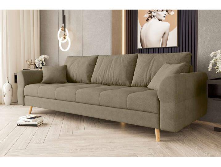 Bello 3-Sitzer Sofa Velours ELEMENT Cappuccino Bello 3-Sitzer Sofa Velours ELEMENT Cappuccino von 99rooms