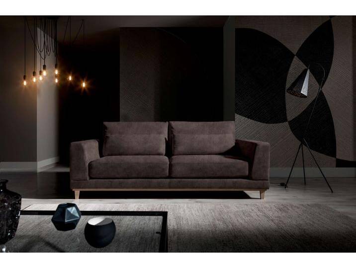 Berna Einzelsofa Strukturstoff - Leder-Optik PRESTON Dunkelgrau Berna Einzelsofa Strukturstoff - Leder-Optik PRESTON Dunkelgrau von 99rooms