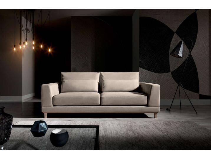 Berna Einzelsofa Velours MONOLITH Beige von 99rooms
