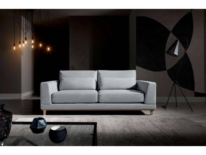 Berna Einzelsofa Velours MONOLITH Silber von 99rooms