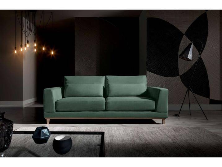 Berna Einzelsofa Velours ORINOCO Grün von 99rooms