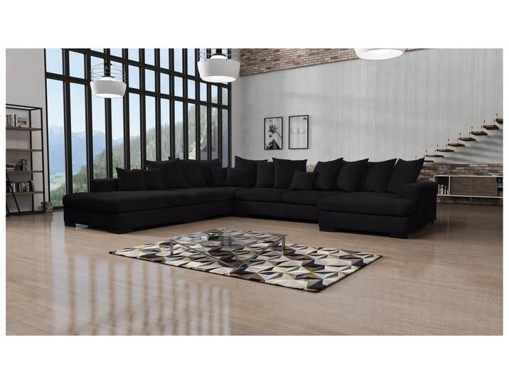Bonelli Wohnlandschaft Mikrofaser Schwarz Links Bonelli Wohnlandschaft Mikrofaser Schwarz Links von 99rooms