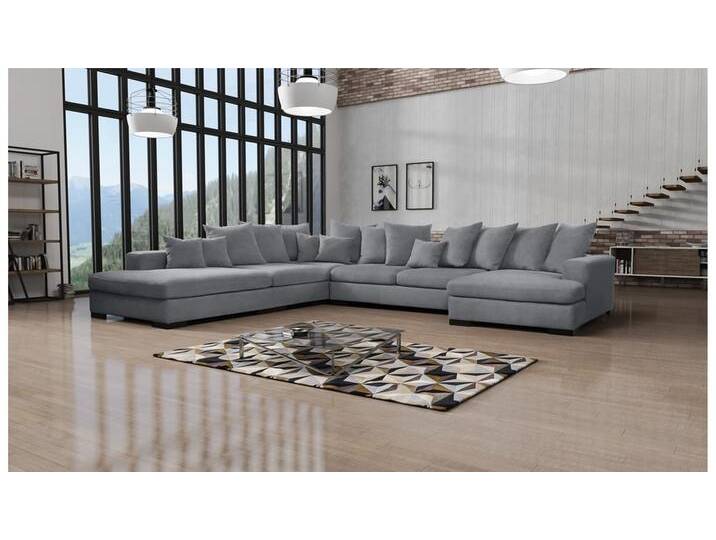 Bonelli Wohnlandschaft Velours Grau Links Bonelli Wohnlandschaft Velours Grau Links von 99rooms