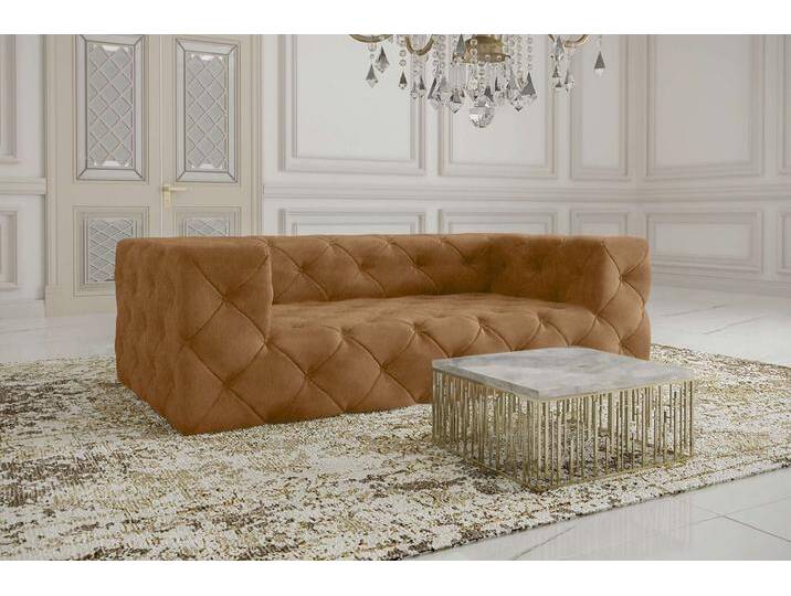 Colin 3-Sitzer Sofa Strukturstoff NEVE Rostfarben von 99rooms