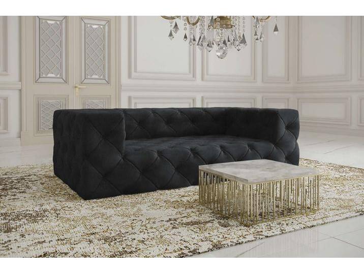 Colin 3-Sitzer Sofa Strukturstoff NEVE Schwarz von 99rooms