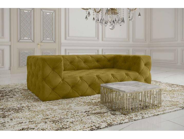 Colin 3-Sitzer Sofa Velours ELEMENT Gelb Colin 3-Sitzer Sofa Velours ELEMENT Gelb von 99rooms
