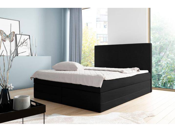 Cooper Boxspringbett Kunstleder 140x200 cm Schwarz Cooper Boxspringbett Kunstleder 140x200 cm Schwarz von 99rooms