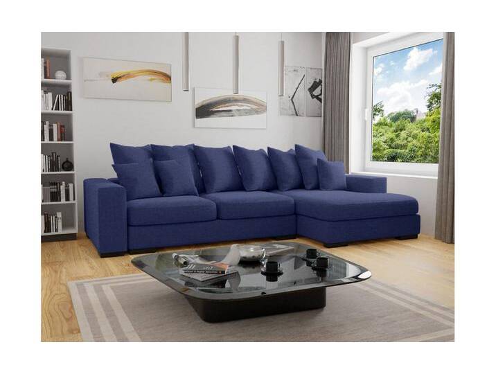Dijon Ecksofa Webstoff Blau Rechts von 99rooms