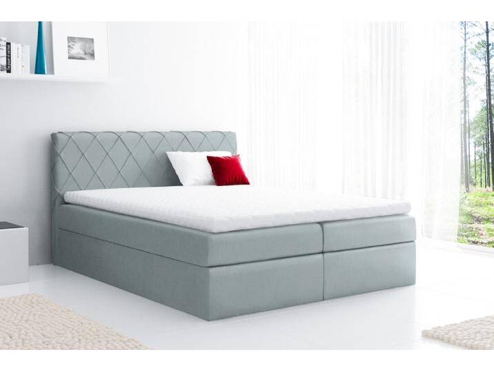 Emil Boxspringbett Velours 160x200 cm Silber Emil Boxspringbett Velours 160x200 cm Silber von 99rooms