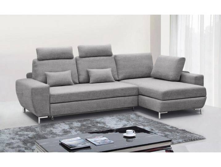 Florence Ecksofa Strukturstoff Grau Rechts von 99rooms