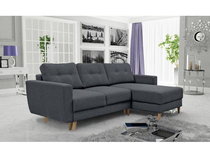 Frampol Ecksofa Webstoff MALMO_NEW Stahl Rechts von 99rooms