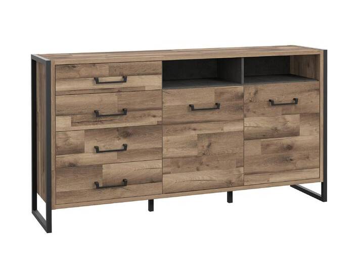 Haruko Kommode Stabeiche Beton Optik von 99rooms
