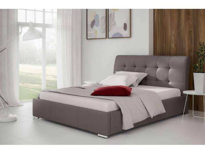 Idalgo Polsterbett Kunstleder SOFT Grau 200x200 cm mit Bettkasten Idalgo Polsterbett Kunstleder SOFT Grau 200x200 cm mit Bettkasten von 99rooms