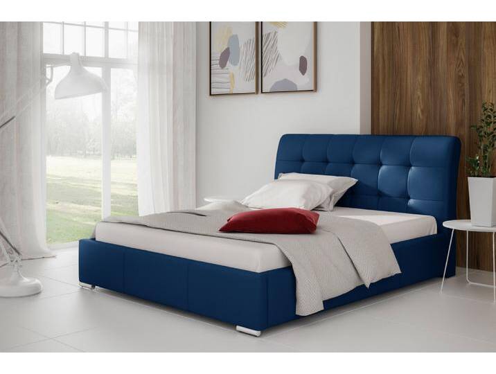 Idalgo Polsterbett Velours MONOLITH Blau 120x200 cm mit Bettkasten Idalgo Polsterbett Velours MONOLITH Blau 120x200 cm mit Bettkasten von 99rooms