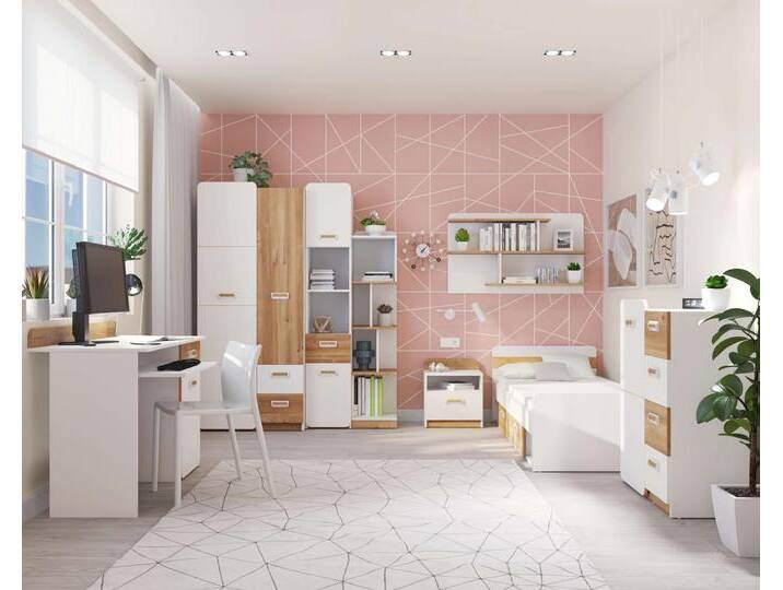Laterne Kinderzimmer-Set Honig Eiche Weiß von 99rooms
