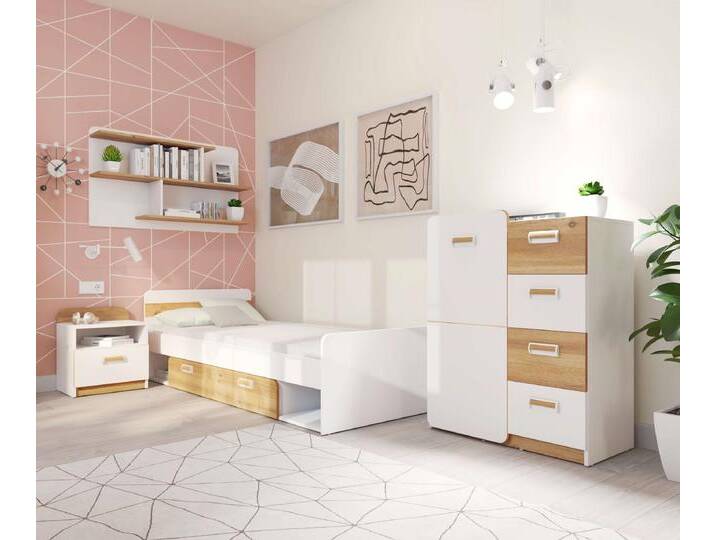 Laterne Kinderzimmer-Set Honig Eiche Weiß von 99rooms