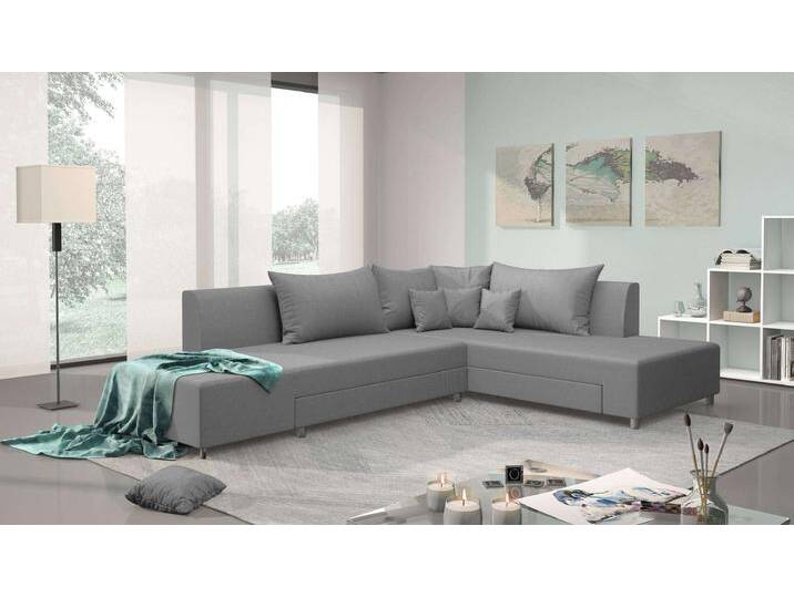 Livia Ecksofa Hellgrau Strukturstoff von 99rooms
