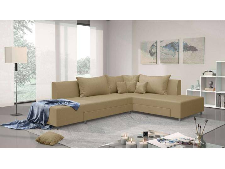 Livia Ecksofa Latte Strukturstoff von 99rooms