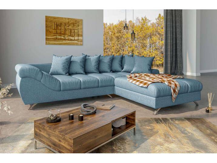 Marvin Ecksofa Strukturstoff LARS Hellblau Rechts Marvin Ecksofa Strukturstoff LARS Hellblau Rechts von 99rooms