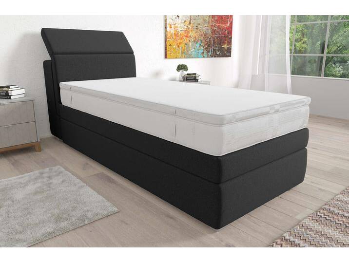 Mentor Boxspringbett Schwarz 90x200 cm Velours KRONOS Mentor Boxspringbett Schwarz 90x200 cm Velours KRONOS von 99rooms