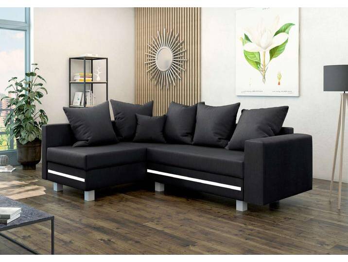 Morgan Ecksofa Strukturstoff LARS Schwarz Links Morgan Ecksofa Strukturstoff LARS Schwarz Links von 99rooms