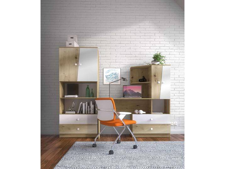 Narin Kinderzimmer-Set VII Eiche Artisan Hochglanz Weiß Hochglanz von 99rooms
