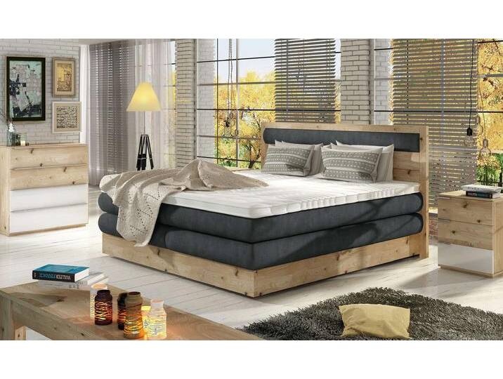 Oliver Boxspringbett Velours KRONOS Dunkelgrau 140x200 cm Bonell-Federung Bonell-Federung Oliver Boxspringbett Velours KRONOS Dunkelgrau 140x200 cm Bonell-Federung Bonell-Federung von 99rooms