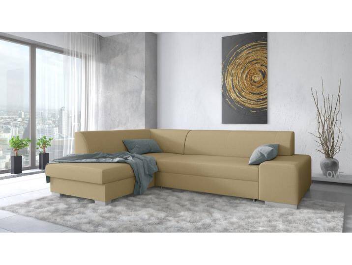 Panaro Ecksofa Strukturstoff INARI Latte Links ohne von 99rooms