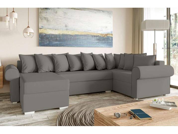 Pedro Wohnlandschaft Kunstleder SOFT Grau Links Pedro Wohnlandschaft Kunstleder SOFT Grau Links von 99rooms