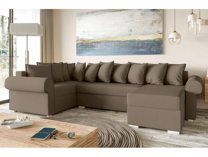 Pedro Wohnlandschaft Kunstleder SOFT Hellbraun Rechts Pedro Wohnlandschaft Kunstleder SOFT Hellbraun Rechts von 99rooms
