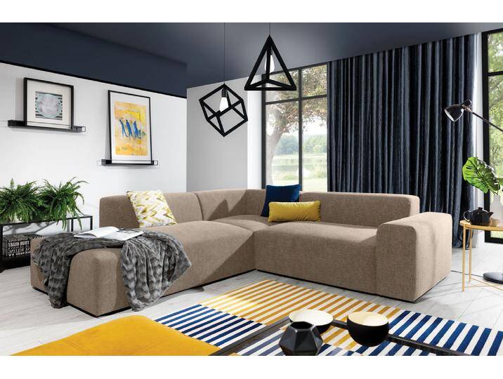 Pomarance Ecksofa Velours MATRIX Taupe Links von 99rooms